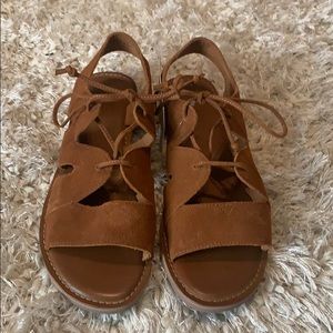 TOMS suede brown sandals